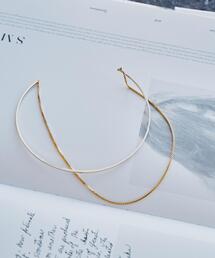 チェーン メタル ダブル チョーカー