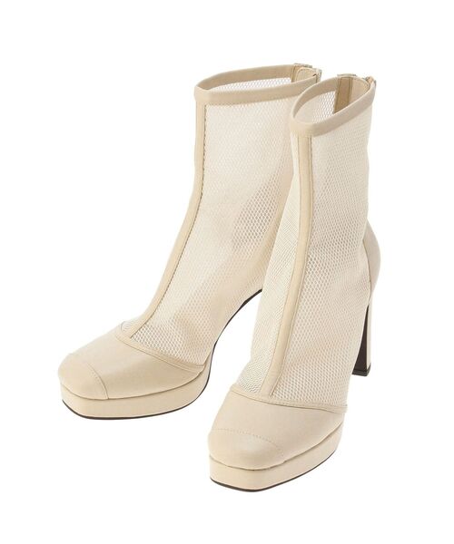 dazzlin（ダズリン）の「シアーショートブーツ（ブーツ・レディース・アイボリー/ブラック・MEDIUM/LARGE）」の22枚目の写真