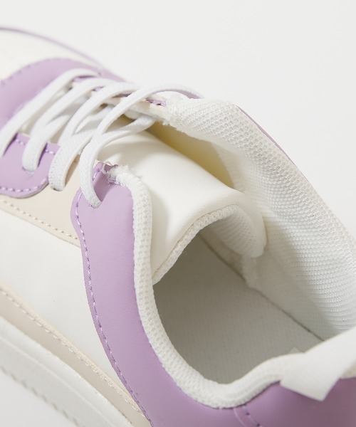devirock（デビロック）の「撥水 とにかく軽い コートスニーカー（スニーカー・キッズ・ライラック/オフホワイト/ブラック・17.0cm/23.0cm/19.0cm/21.0cm/20.0cm/18.0cm/22.0cm/24.0cm）」の11枚目の写真