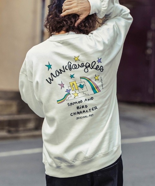 Mark Gonzales(マーク・ゴンザレス)の「【WEB・直営店限定】MARK GONZALES ARTWORK COLLECTION(マーク ゴンザレス)バックプリントクルーネックプルオーバー 2type 5colors(スウェット・メンズ・ブラック系2/ホワイト系2/ネイビー系1/グレー系2/ベージュ系2/グレー系1/ネイビー系2/ホワイト系1/ブラック系1/ベージュ系1・XL/M/L)」の2枚目の写真