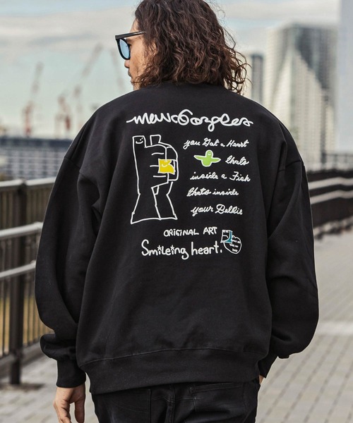 Mark Gonzales(マーク・ゴンザレス)の「【WEB・直営店限定】MARK GONZALES ARTWORK COLLECTION(マーク ゴンザレス)バックプリントクルーネックプルオーバー 2type 5colors(スウェット・メンズ・ブラック系2/ホワイト系2/ネイビー系1/グレー系2/ベージュ系2/グレー系1/ネイビー系2/ホワイト系1/ブラック系1/ベージュ系1・XL/M/L)」の4枚目の写真