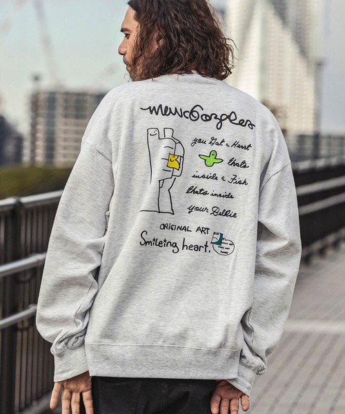 Mark Gonzales(マーク・ゴンザレス)の「【WEB・直営店限定】MARK GONZALES ARTWORK COLLECTION(マーク ゴンザレス)バックプリントクルーネックプルオーバー 2type 5colors(スウェット・メンズ・ブラック系2/ホワイト系2/ネイビー系1/グレー系2/ベージュ系2/グレー系1/ネイビー系2/ホワイト系1/ブラック系1/ベージュ系1・XL/M/L)」の6枚目の写真