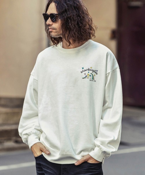 Mark Gonzales(マーク・ゴンザレス)の「【WEB・直営店限定】MARK GONZALES ARTWORK COLLECTION(マーク ゴンザレス)バックプリントクルーネックプルオーバー 2type 5colors(スウェット・メンズ・ブラック系2/ホワイト系2/ネイビー系1/グレー系2/ベージュ系2/グレー系1/ネイビー系2/ホワイト系1/ブラック系1/ベージュ系1・XL/M/L)」の17枚目の写真