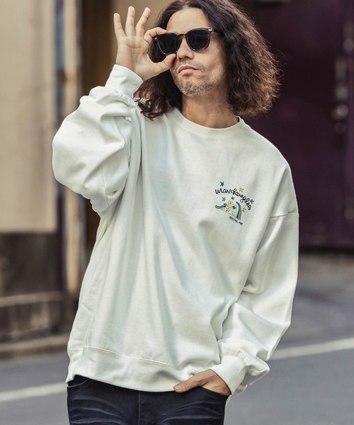 Mark Gonzales(マーク・ゴンザレス)の「【WEB・直営店限定】MARK GONZALES ARTWORK COLLECTION(マーク ゴンザレス)バックプリントクルーネックプルオーバー 2type 5colors(スウェット・メンズ・ブラック系2/ホワイト系2/ネイビー系1/グレー系2/ベージュ系2/グレー系1/ネイビー系2/ホワイト系1/ブラック系1/ベージュ系1・XL/M/L)」の18枚目の写真