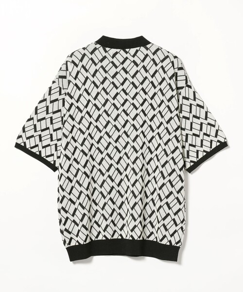 B:MING by BEAMS(ビーミングバイビームス)の「B:MING by BEAMS / 幾何学柄 ジャカード ニット ポロシャツ(ポロシャツ・メンズ・オレンジ/ホワイト系その他5・SMALL/X-LARGE/LARGE/MEDIUM)」の11枚目の写真