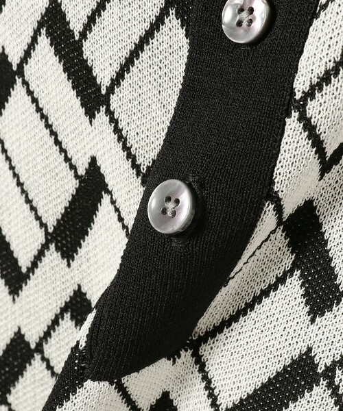 B:MING by BEAMS(ビーミングバイビームス)の「B:MING by BEAMS / 幾何学柄 ジャカード ニット ポロシャツ(ポロシャツ・メンズ・オレンジ/ホワイト系その他5・SMALL/X-LARGE/LARGE/MEDIUM)」の12枚目の写真