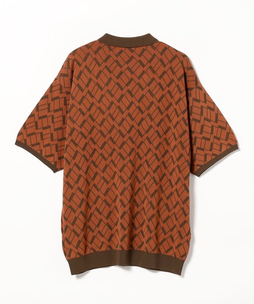 B:MING by BEAMS(ビーミングバイビームス)の「B:MING by BEAMS / 幾何学柄 ジャカード ニット ポロシャツ(ポロシャツ・メンズ・オレンジ/ホワイト系その他5・SMALL/X-LARGE/LARGE/MEDIUM)」の15枚目の写真