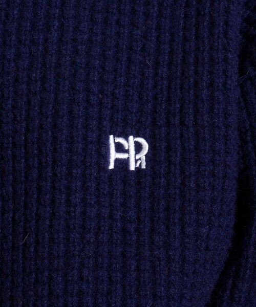 GLOSTER（グロスター）の「【ユニセックス】FR刺繍 ラムウール ワッフルZIPカーディガン（ニット/セーター・メンズ・ネイビー/グレー/キャメル・S/M/L）」の13枚目の写真