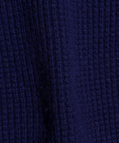 GLOSTER（グロスター）の「【ユニセックス】FR刺繍 ラムウール ワッフルZIPカーディガン（ニット/セーター・メンズ・ネイビー/グレー/キャメル・S/M/L）」の17枚目の写真