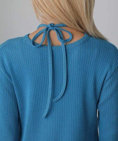 mici（ミチ）の「(mici)レイヤードリブニットワンピース（ワンピース・レディース・ブラック/ブルー・FREE）」の15枚目の写真