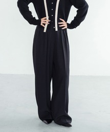 yuw | カルゼダブルタックワイドパンツ 102216(スラックス)