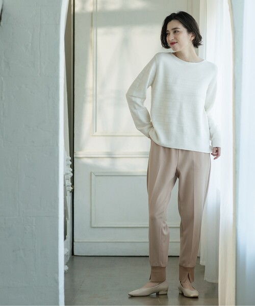 OPAQUE.CLIP(オペークドットクリップ)の「◆6color/ボートネックニット【UV/洗濯機洗い可】(ニット/セーター・レディース・ホワイト/ライトイエロー系/グレー/ホワイト系3/ブラック/ライトブルー・34/36/38/40/42)」の10枚目の写真