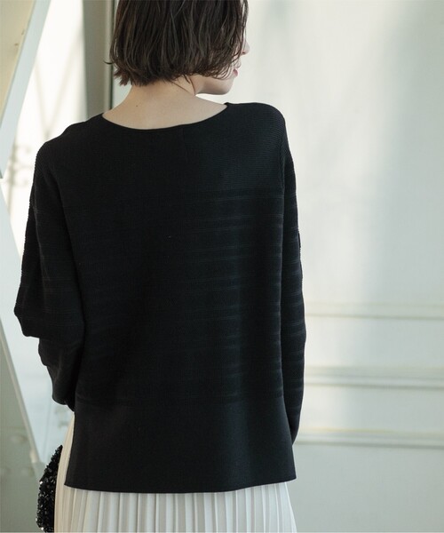 OPAQUE.CLIP(オペークドットクリップ)の「◆6color/ボートネックニット【UV/洗濯機洗い可】(ニット/セーター・レディース・ホワイト/ライトイエロー系/グレー/ホワイト系3/ブラック/ライトブルー・34/36/38/40/42)」の19枚目の写真