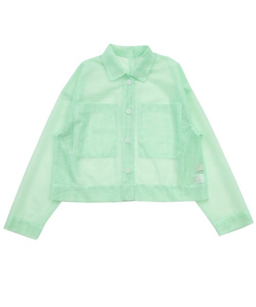 select MOCA(セレクトモカ)の「メッシュラメショートシャツ(シャツ/ブラウス・レディース・アイボリー/ネイビー/ライトグリーン・FREE)」の14枚目の写真
