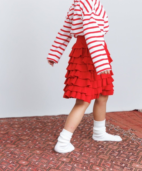 LOWRYS FARM(ローリーズファーム)の「ニットアソートミニスカート 102288(スカート・キッズ・ブラック系その他/レッド/ホワイト/ブラック・110cm/120cm/130cm/140cm/150cm)」の4枚目の写真