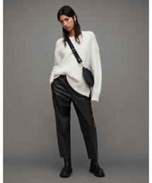 ALLSAINTS | JEN MID-RISE LEATHER JOGGER TROUSERS | JEN ミッドライズ レザー ジョガー トラウザー(その他パンツ)