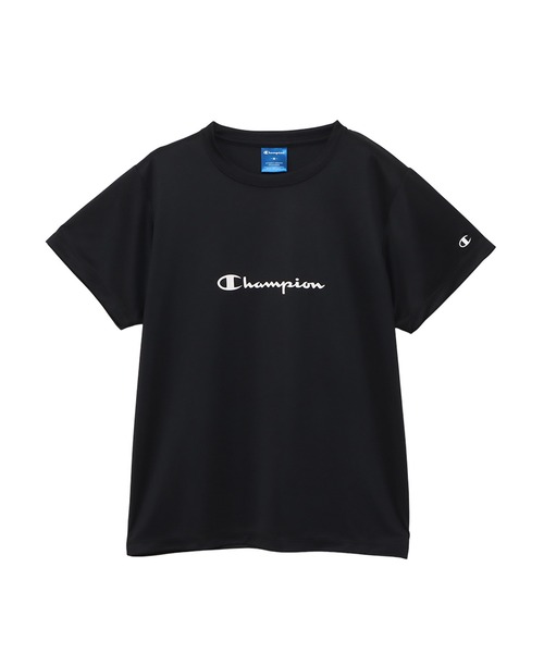 Champion(チャンピオン)の「【Champion/チャンピオン】レディース スポーツ ショートスリーブTシャツ(Tシャツ/カットソー・レディース・ブラック/ライトピンク/ターコイズブルー/ホワイト・MEDIUM/LARGE)」の1枚目の写真