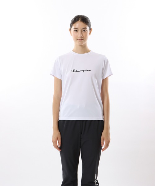 Champion(チャンピオン)の「【Champion/チャンピオン】レディース スポーツ ショートスリーブTシャツ(Tシャツ/カットソー・レディース・ブラック/ライトピンク/ターコイズブルー/ホワイト・MEDIUM/LARGE)」の5枚目の写真