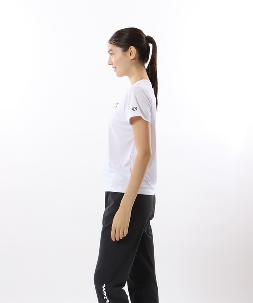 Champion(チャンピオン)の「【Champion/チャンピオン】レディース スポーツ ショートスリーブTシャツ(Tシャツ/カットソー・レディース・ブラック/ライトピンク/ターコイズブルー/ホワイト・MEDIUM/LARGE)」の6枚目の写真