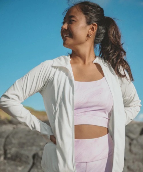 ROXY（ロキシー）の「SPIRITED ZIP HOODIE/ロキシー速乾UVカット付き３Dシルエットジップアップフーディ（パーカー・レディース・ミント/ホワイト/ブラック・LARGE/SMALL/MEDIUM）」の17枚目の写真