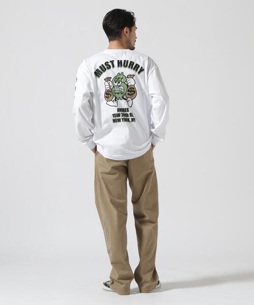 AVIREX（アヴィレックス）の「《直営店限定》DOLLARS DESIGN LONG SLLEVE T-SHIT / ダラーズ デザイン 長袖 Tシャツ / AVIREX / アヴィレックス（Tシャツ/カットソー・メンズ・ホワイト/ブラック・M/L/2XL/XL）」の17枚目の写真