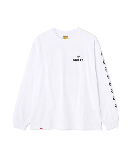 AVIREX（アヴィレックス）の「《直営店限定》DOLLARS DESIGN LONG SLLEVE T-SHIT / ダラーズ デザイン 長袖 Tシャツ / AVIREX / アヴィレックス（Tシャツ/カットソー・メンズ・ホワイト/ブラック・M/L/2XL/XL）」の19枚目の写真