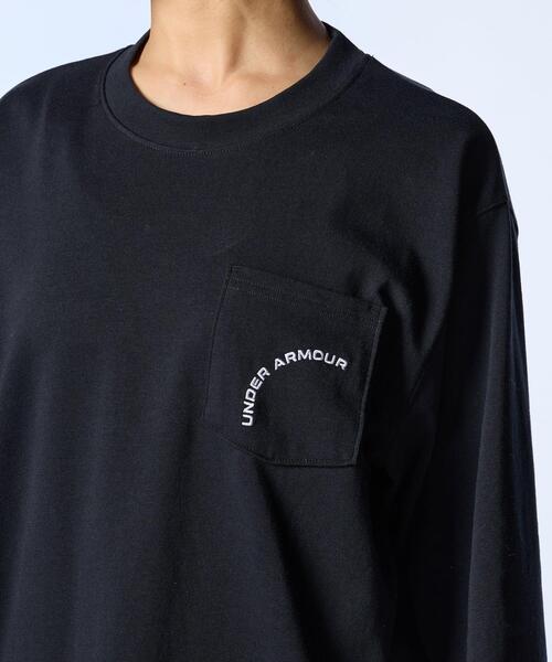 UNDER ARMOUR（アンダーアーマー）の「UAヘビーウェイト オーバーサイズ ロングスリーブTシャツ（トレーニング/レディース）（Tシャツ/カットソー・レディース・ブラック・M/S/L/XL）」の4枚目の写真