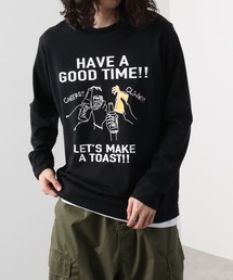 プリントロングスリーブTシャツ