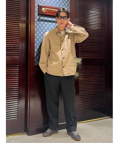 値下げ！【BROOKS BROTHERS】コットンリネンヘリンボーンチョアjkt コットン/リネン ヘリンボーン チョアジャケット | Brooks