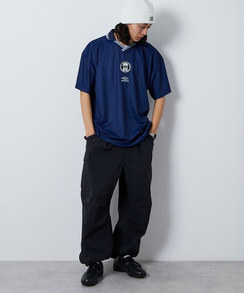 UMBRO（アンブロ）の「UMBRO/アンブロ 別注 Soccer Game Harf Sleeve Shirt Double Logo/別注 ハーフスリーブ サッカーゲームシャツ ダブルロゴ（Tシャツ/カットソー・メンズ・ネイビー/グリーン/ホワイト・MEDIUM/LARGE/X-LARGE）」の18枚目の写真