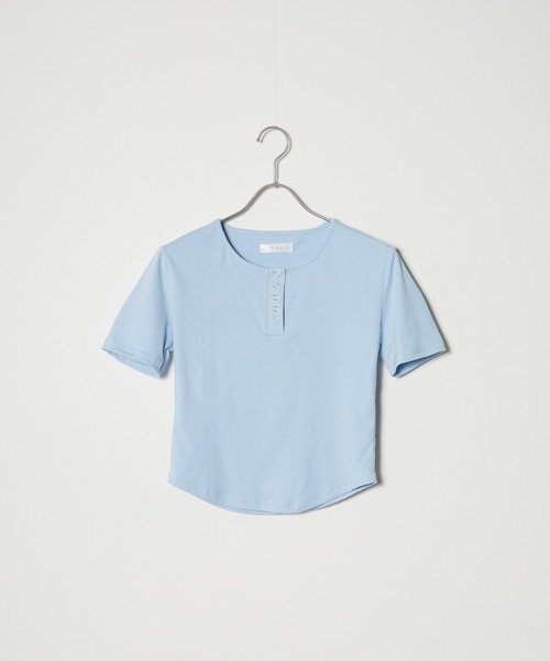 Tシャツ・カットソー AAKAM Incision Henry Neck Half Top 5SH063 Never mind the XU / Chikashitsu+｜【Chikashitsu +】henry