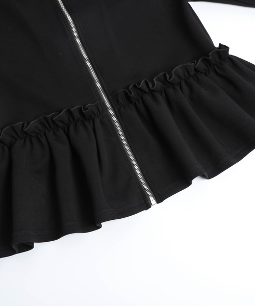 La-gemme（ラジェム）の「ギャザーフリルジップフーディ（パーカー・レディース・ブラック/ホワイト・M/L）」の19枚目の写真
