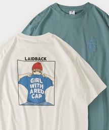 【Red Cap Girl/レッドキャップガール】ガールイラストバックプリントTシャツ/オーバーサイズ/ユニセックス/推し活