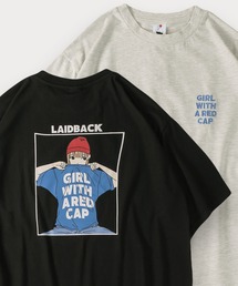 【Red Cap Girl/レッドキャップガール】ガールイラストバックプリントTシャツ/オーバーサイズ/ユニセックス/推し活