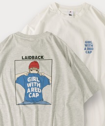 【Red Cap Girl/レッドキャップガール】ガールイラストバックプリントTシャツ/オーバーサイズ/ユニセックス/推し活