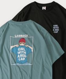 【Red Cap Girl/レッドキャップガール】ガールイラストバックプリントTシャツ/オーバーサイズ/ユニセックス/推し活