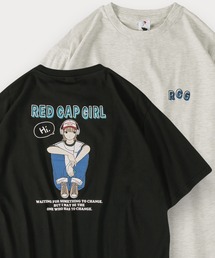 【Red Cap Girl／レッドキャップガール】ガールイラストバックプリントTシャツ/オーバーサイズ/ユニセックス/推し活