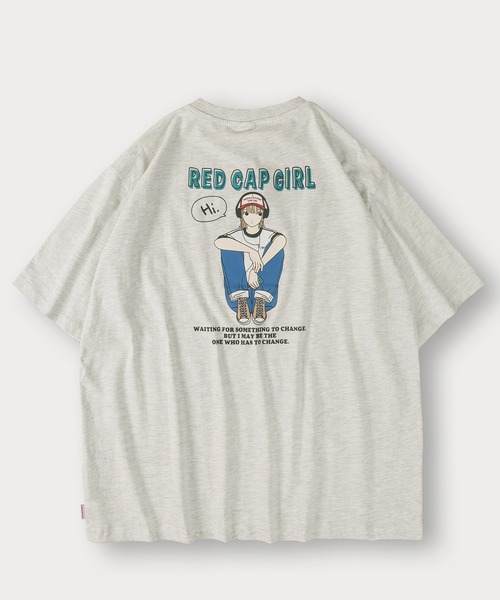 Red Cap Girl(レッドキャプガール)の「【Red Cap Girl/レッドキャップガール】ガールイラストバックプリントTシャツ/オーバーサイズ/ユニセックス/推し活(Tシャツ/カットソー・メンズ・ホワイト/グレー/ブラック/ブルー/グレー系その他/ブラック系その他/ブルー系その他/ホワイト系その他・M/L)」の14枚目の写真