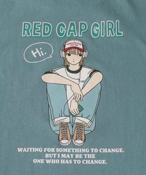 Red Cap Girl(レッドキャプガール)の「【Red Cap Girl/レッドキャップガール】ガールイラストバックプリントTシャツ/オーバーサイズ/ユニセックス/推し活(Tシャツ/カットソー・メンズ・ホワイト/グレー/ブラック/ブルー/グレー系その他/ブラック系その他/ブルー系その他/ホワイト系その他・M/L)」の19枚目の写真