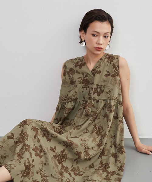 Ｎ　フラワープリント ノースリーブワンピース 他 N. Natural Beauty Basic*｜フラワープリントノースリーブワンピース