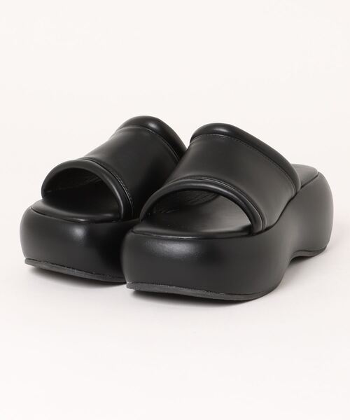 FIG&VIPER（フィグアンドバイパー）の「【FIG&VIPER】 厚底パテッドサンダル（サンダル・レディース・アイボリー/ブラック・LL/L/M/S）」の2枚目の写真