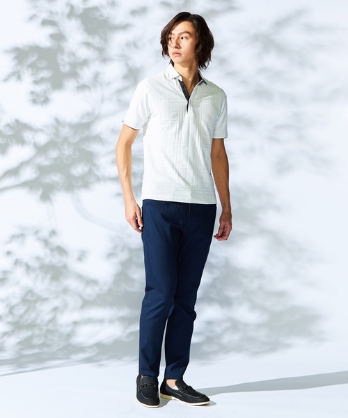 HIDEAWAYS NICOLE(ハイダウェイニコル)の「リンクスチェックスキッパーポロシャツ(ポロシャツ・メンズ・ブラック/オフホワイト/ネイビー/ラベンダー/レッド・MEDIUM/LARGE/X-LARGE/XX-LARGE)」の22枚目の写真