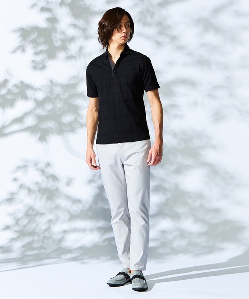 HIDEAWAYS NICOLE(ハイダウェイニコル)の「リンクスチェックスキッパーポロシャツ(ポロシャツ・メンズ・ブラック/オフホワイト/ネイビー/ラベンダー/レッド・MEDIUM/LARGE/X-LARGE/XX-LARGE)」の17枚目の写真