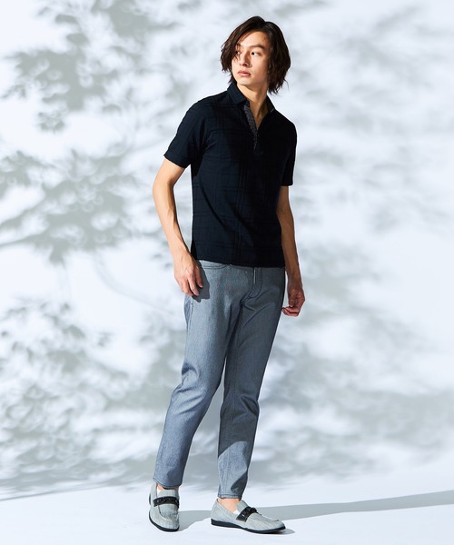 HIDEAWAYS NICOLE(ハイダウェイニコル)の「リンクスチェックスキッパーポロシャツ(ポロシャツ・メンズ・ブラック/オフホワイト/ネイビー/ラベンダー/レッド・MEDIUM/LARGE/X-LARGE/XX-LARGE)」の18枚目の写真