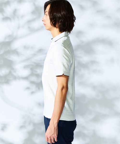 HIDEAWAYS NICOLE(ハイダウェイニコル)の「リンクスチェックスキッパーポロシャツ(ポロシャツ・メンズ・ブラック/オフホワイト/ネイビー/ラベンダー/レッド・MEDIUM/LARGE/X-LARGE/XX-LARGE)」の13枚目の写真