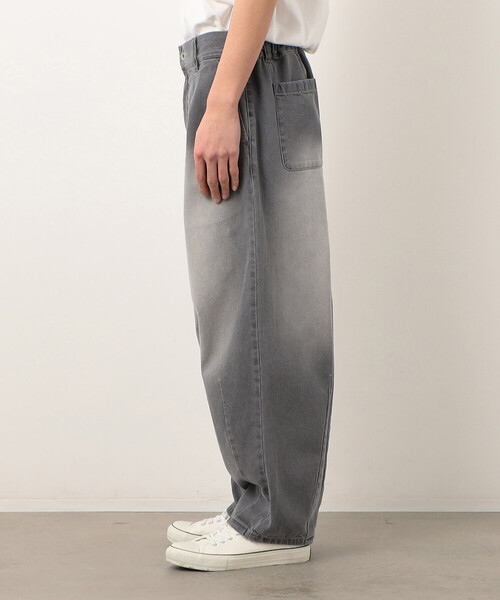 【セール】デニムワイドテーパードパンツ（デニムパンツ）｜Purple&Yellow（パープルアンドイエロー）