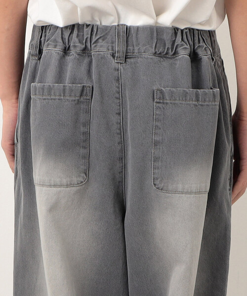 【セール】デニムワイドテーパードパンツ（デニムパンツ）｜Purple&Yellow（パープルアンドイエロー）