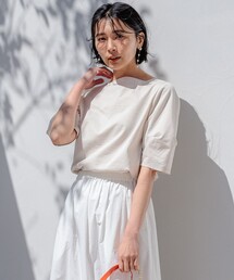 新品タグ付　近年モデル　23区　ダブルスムース スクエアネック カットソー M Shinzone(シンゾーン)/CREW NECK TEE(クルーネック ティー)/TEE