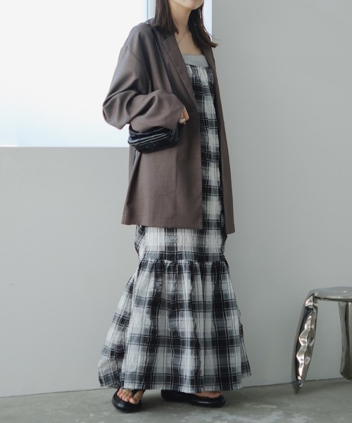 kastane カスタネ チェックワンピース Kastane（カスタネ）の「チェックギャザーワンピース