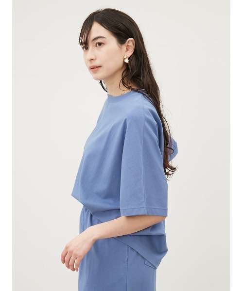 Mila Owen(ミラオーウェン)の「ドルマンTストレートスカートカットSET【手洗い可能】(ワンピース・レディース・ベージュ/チャコールグレー/ブルー・0/1)」の14枚目の写真